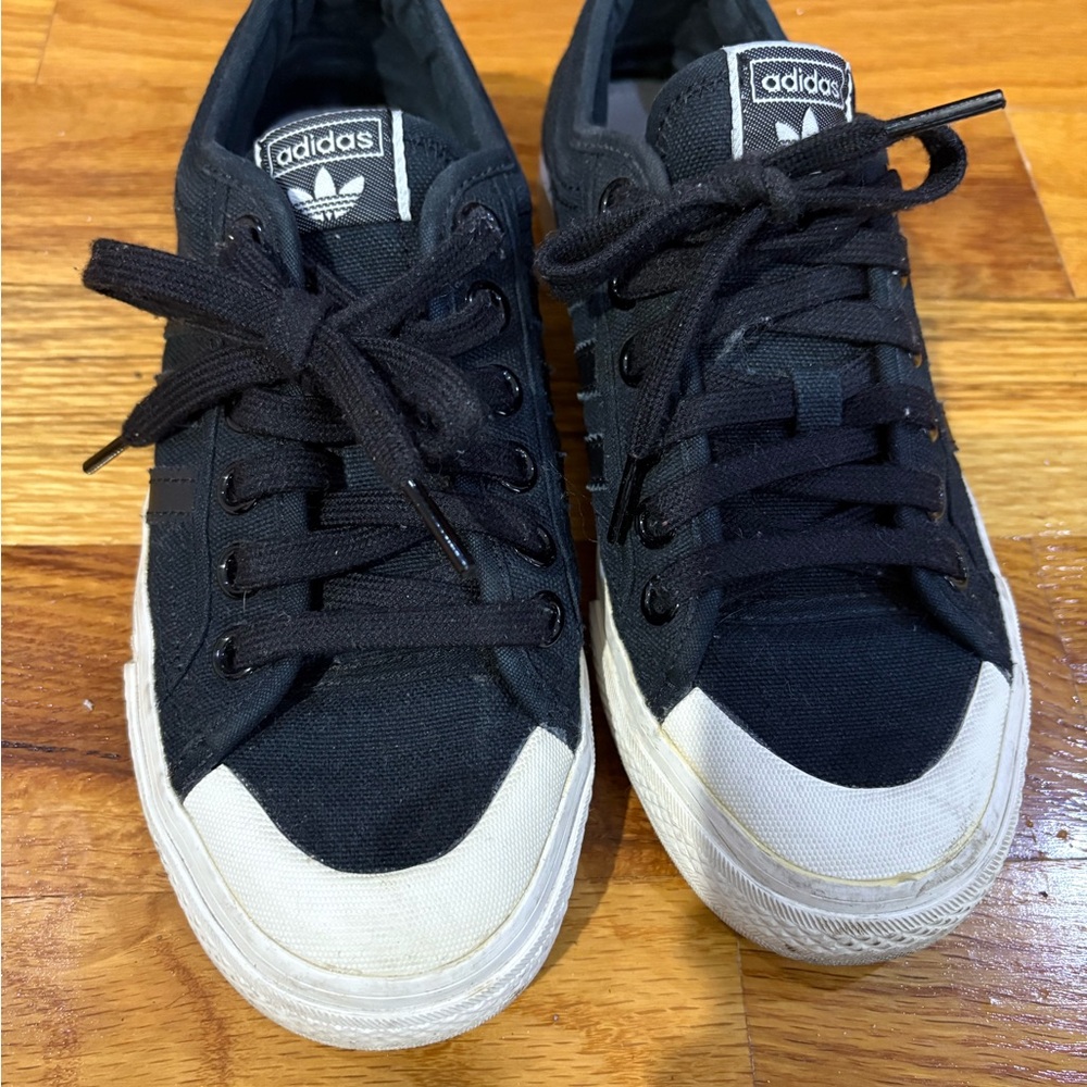 Adidas Classic Black Canvas Sneakers